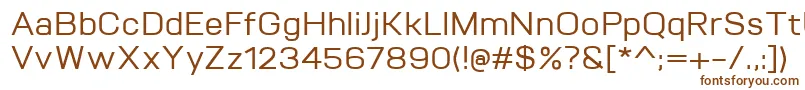 VitroMedium-fontti – ruskeat fontit valkoisella taustalla