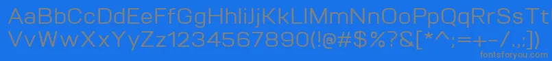 フォントVitroMedium – 青い背景に灰色の文字