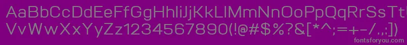 フォントVitroMedium – 紫の背景に灰色の文字