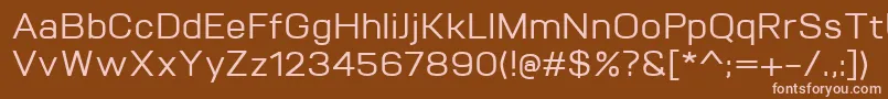 Шрифт VitroMedium – розовые шрифты на коричневом фоне