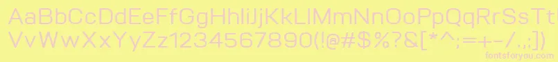 フォントVitroMedium – ピンクのフォント、黄色の背景