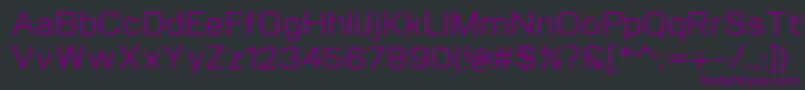 Шрифт VitroMedium – фиолетовые шрифты на чёрном фоне