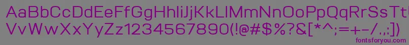 VitroMedium-fontti – violetit fontit harmaalla taustalla