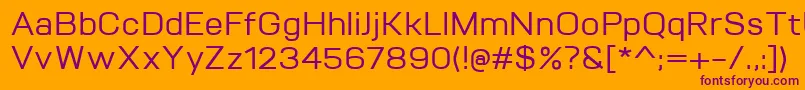 Шрифт VitroMedium – фиолетовые шрифты на оранжевом фоне