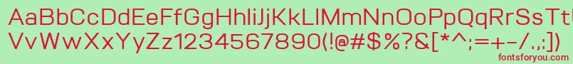 VitroMedium Font – Red Fonts on Green Background