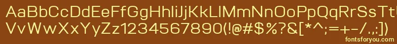 Шрифт VitroMedium – жёлтые шрифты на коричневом фоне