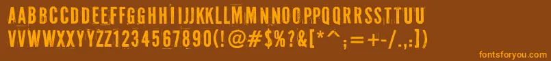 Шрифт Pffuel – оранжевые шрифты на коричневом фоне