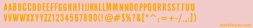 Pffuel Font – Orange Fonts on Pink Background