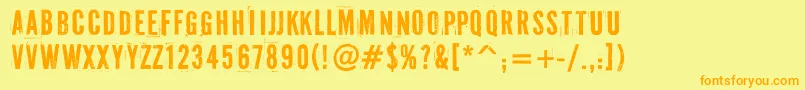 Pffuel Font – Orange Fonts on Yellow Background