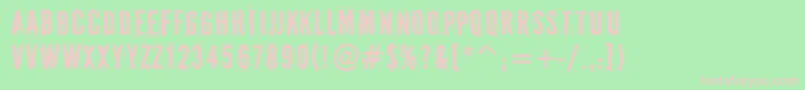 Pffuel-fontti – vaaleanpunaiset fontit vihreällä taustalla