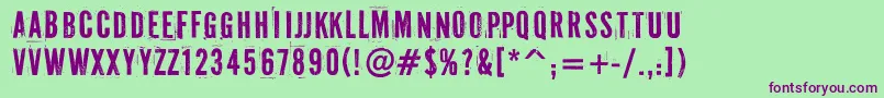 Pffuel Font – Purple Fonts on Green Background