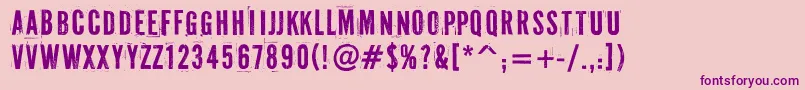 Pffuel Font – Purple Fonts on Pink Background