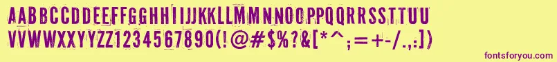 Pffuel Font – Purple Fonts on Yellow Background