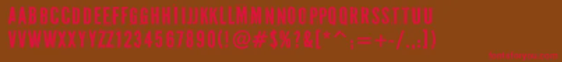 Pffuel Font – Red Fonts on Brown Background