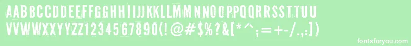 Pffuel Font – White Fonts on Green Background