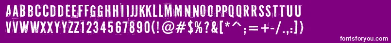 Pffuel Font – White Fonts on Purple Background