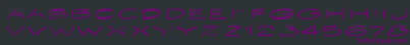 Embargo2-Schriftart – Violette Schriften auf schwarzem Hintergrund