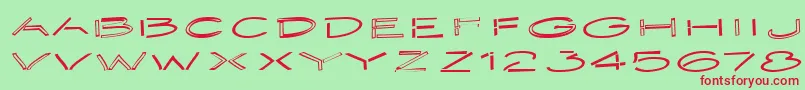 Embargo2 Font – Red Fonts on Green Background