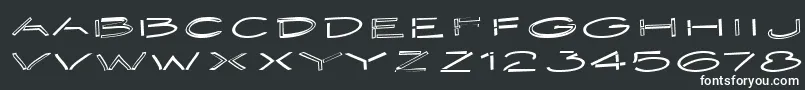 Шрифт Embargo2 – белые шрифты на чёрном фоне