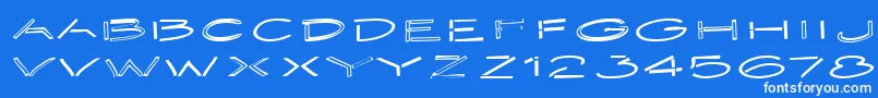 フォントEmbargo2 – 青い背景に白い文字