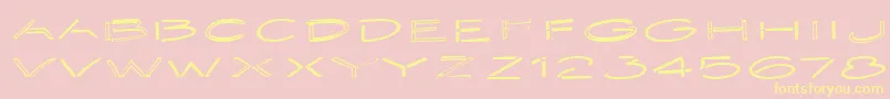 Embargo2 Font – Yellow Fonts on Pink Background