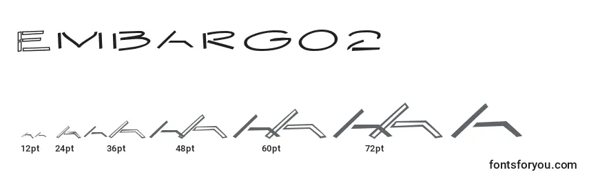 Größen der Schriftart Embargo2