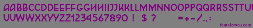 Frieda Font – Purple Fonts on Gray Background