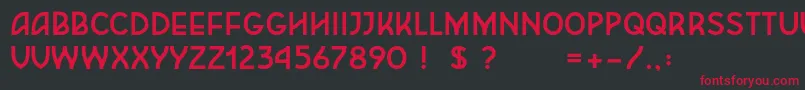 Frieda Font – Red Fonts on Black Background