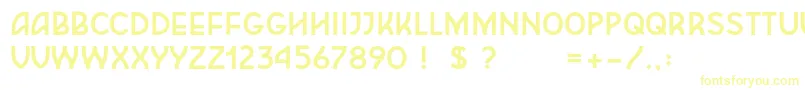 Czcionka Frieda – żółte czcionki