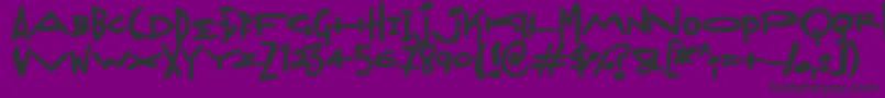 Madjumbles Font – Black Fonts on Purple Background