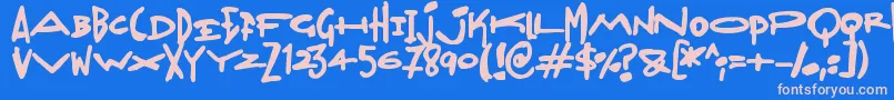 Шрифт Madjumbles – розовые шрифты на синем фоне