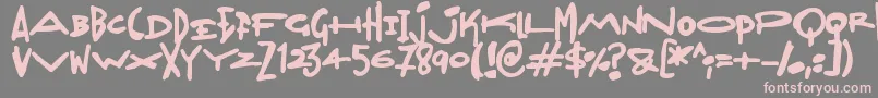 Madjumbles Font – Pink Fonts on Gray Background
