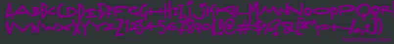Madjumbles-Schriftart – Violette Schriften auf schwarzem Hintergrund