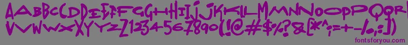 Madjumbles-Schriftart – Violette Schriften auf grauem Hintergrund