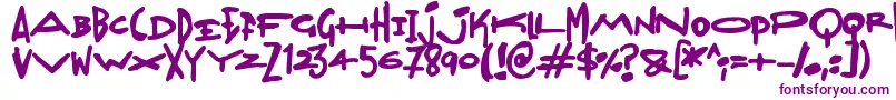 Madjumbles-fontti – violetit fontit valkoisella taustalla