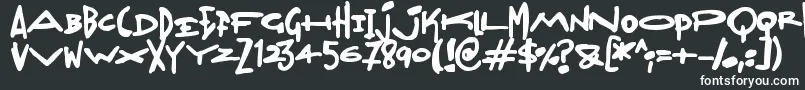 Madjumbles-Schriftart – Weiße Schriften auf schwarzem Hintergrund