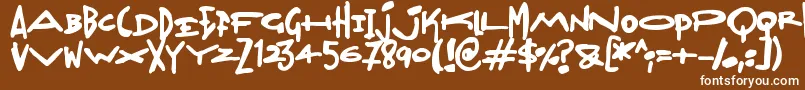 Madjumbles Font – White Fonts on Brown Background