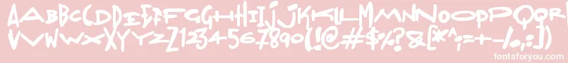 フォントMadjumbles – ピンクの背景に白い文字