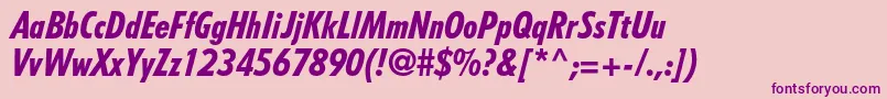 Шрифт TempostdHeavycondensedit – фиолетовые шрифты на розовом фоне