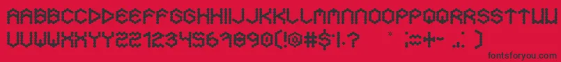 Hexa Font – Black Fonts on Red Background