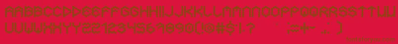 Hexa Font – Brown Fonts on Red Background