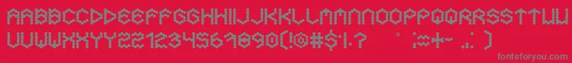 Hexa Font – Gray Fonts on Red Background