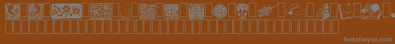 ListemagerensDingbats Font – Gray Fonts on Brown Background
