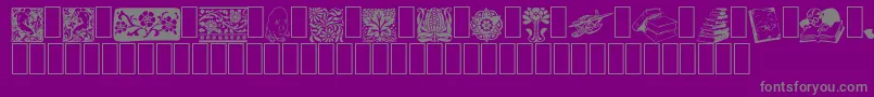 ListemagerensDingbats Font – Gray Fonts on Purple Background