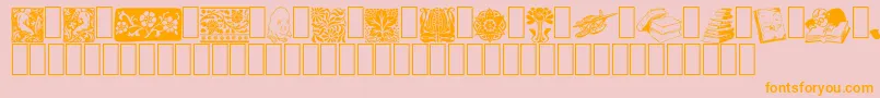 ListemagerensDingbats Font – Orange Fonts on Pink Background