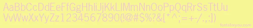 MacroSsi Font – Pink Fonts on Yellow Background