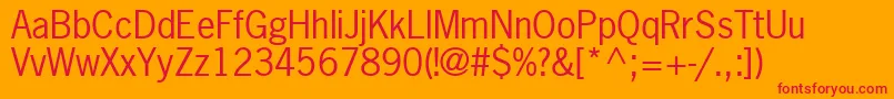 MacroSsi Font – Red Fonts on Orange Background