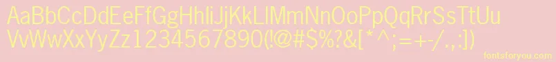 MacroSsi Font – Yellow Fonts on Pink Background
