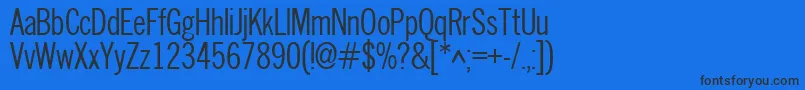 Ft68Normal Font – Black Fonts on Blue Background