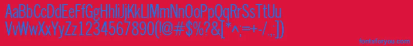 Ft68Normal Font – Blue Fonts on Red Background